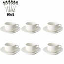 Tasse sous tasse en porcelaine plus cuillère offert - Boummarket