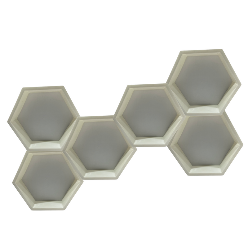 Cadres de décoration hexagonale en plastique 28cm x 25cm 6 pièces