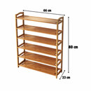 Étagère de rangement en bois 5 niveaux 66x23x80cm - Boummarket