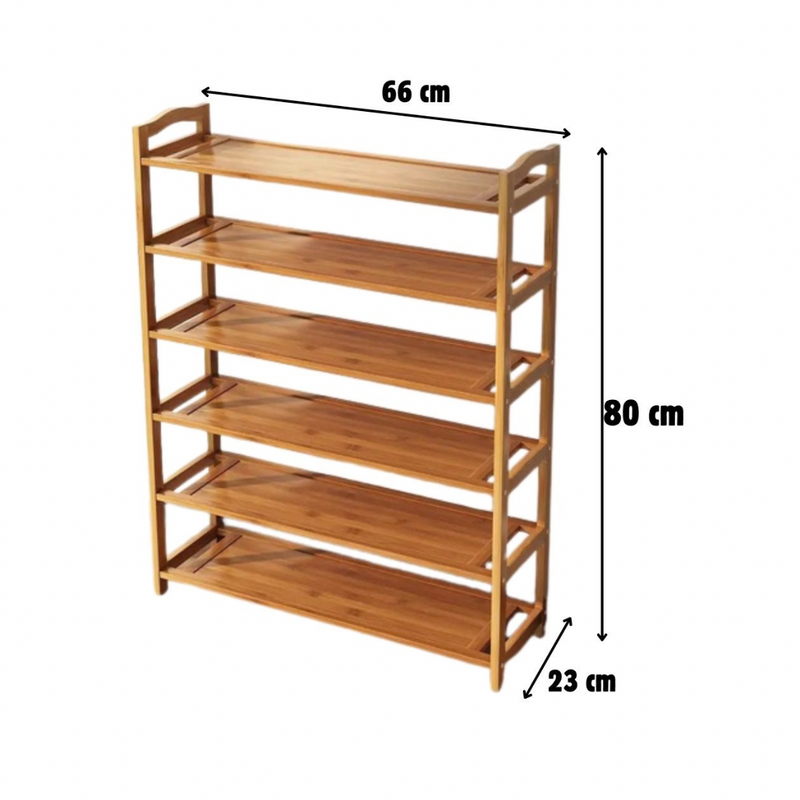 Étagère de rangement en bois 5 niveaux 66x23x80cm