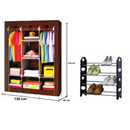 Armoire 3 battants en tissus plus rangement chaussures 4 étagères livraison gratuite à Dakar - Boummarket