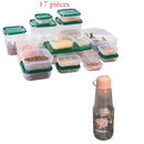 Ensemble 17 pièces et un bouteille en verre - Boummarket