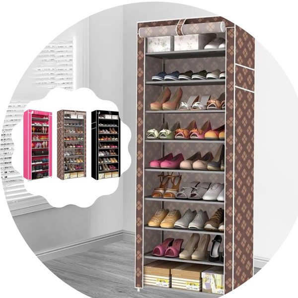 Rangement chaussure 9 étagères avec housse - Boummarket