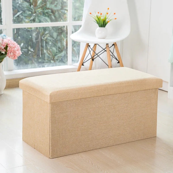 Pouf de rangement de 2 places