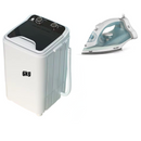 Machine à laver 6kg plus fer à repasser rechargeable - Boummarket