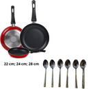 Ensemble 3 poêle plus lots de 6 cuillères - Boummarket