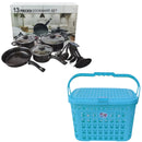 Ensemble casserole 13 pièces plus panier marché - Boummarket