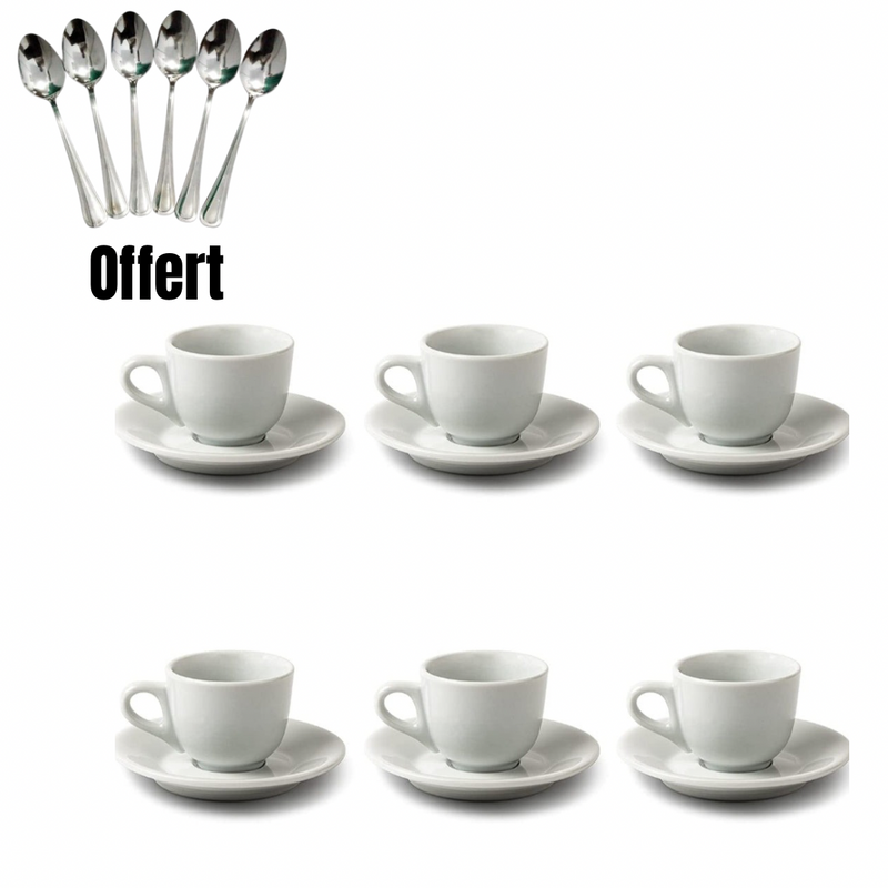 Ensemble 12 pieces petit déjeuner plus 6 cuillère à café offert - Boummarket