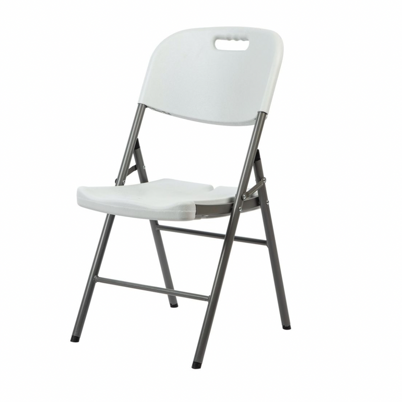 Chaise pliable en plastique pied fer