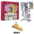 Armoire 3 battants housse plus sèche linge plus cintre offert