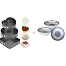 Pack d’un moule à gâteau 3 pièces plus 3 assiettes 17,5 cm - Boummarket