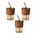 Tasse en verre avec paille 400 ml - Boummarket