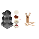 Pack d’un moule à gâteau 3 pièces plus spatule en bois 5 pièces - Boummarket