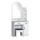 Coiffeuse avec tabouret en bois