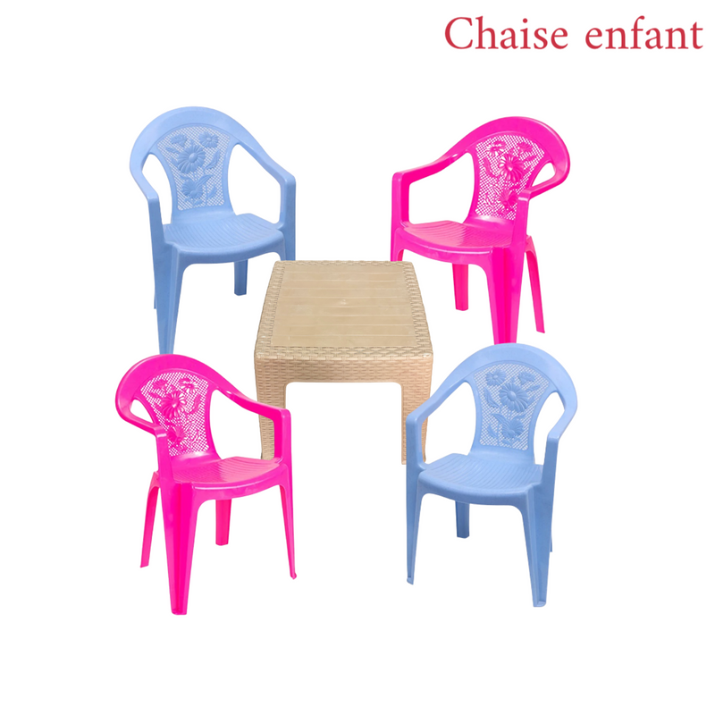 Chaise enfant 4 pièces plus table