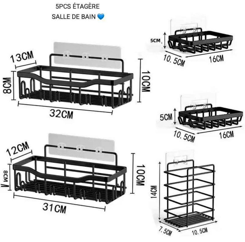 Support mural toilettes 5 pieces