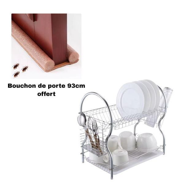 Égouttoir 2 niveaux plus bouchon de porte offert