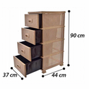 Chariot de rangement 4 niveau 37x44x90cm