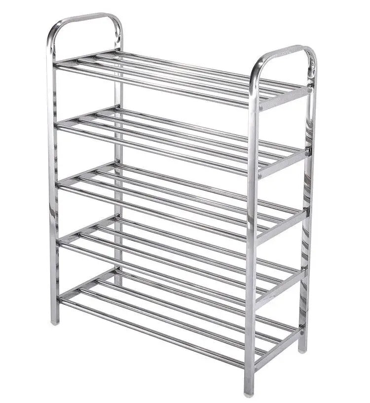 Range chaussure 5 étagère en fer inox 88 x 56 x23 cm