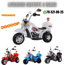 Moto électrique enfant 1‑4 ans – batterie 6V, lumières LED, Dakar