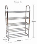 Range chaussure 5 étagère en fer inox 88 x 56 x23 cm - Boummarket