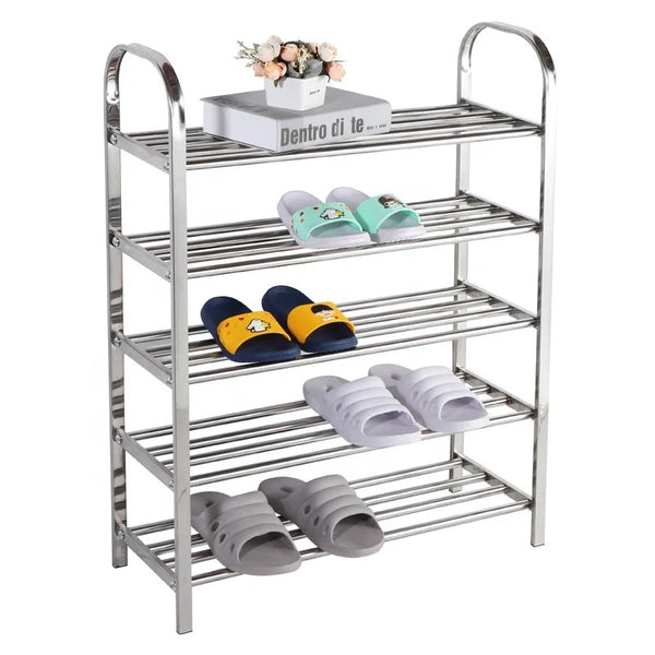 Range chaussure 5 étagère en fer inox 88 x 56 x23 cm - Boummarket