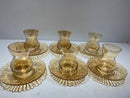 Ensemble 12 pièces tasse sous Tasse doré