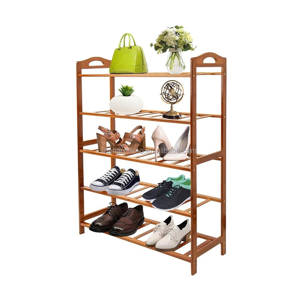 Range chaussures en bois 5 niveaux - vente dakarlux