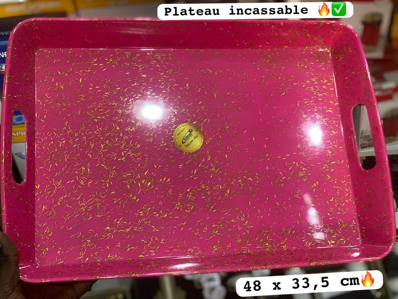 Plateau mélanine incassable 48 x 33,5cm