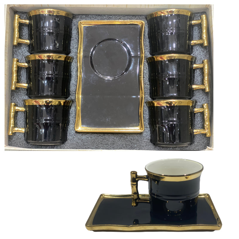 Ensemble tasse et sous tasse en porcelaine 12 pièces - Boummarket