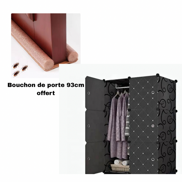 Armoire 2 battant plastique plus bouchon de porte 93cm