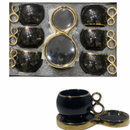 Ensemble tasse sous tasse en porcelaine 12 pièces - Boummarket