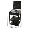 Réchaud 4 feux 50x50x83cm