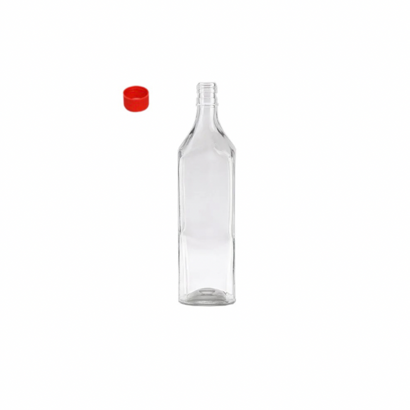 Bouteille 1 litres avec couverte rouge - Boummarket