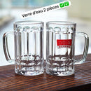 Ensemble de 2 verre d'eau 500 ml
