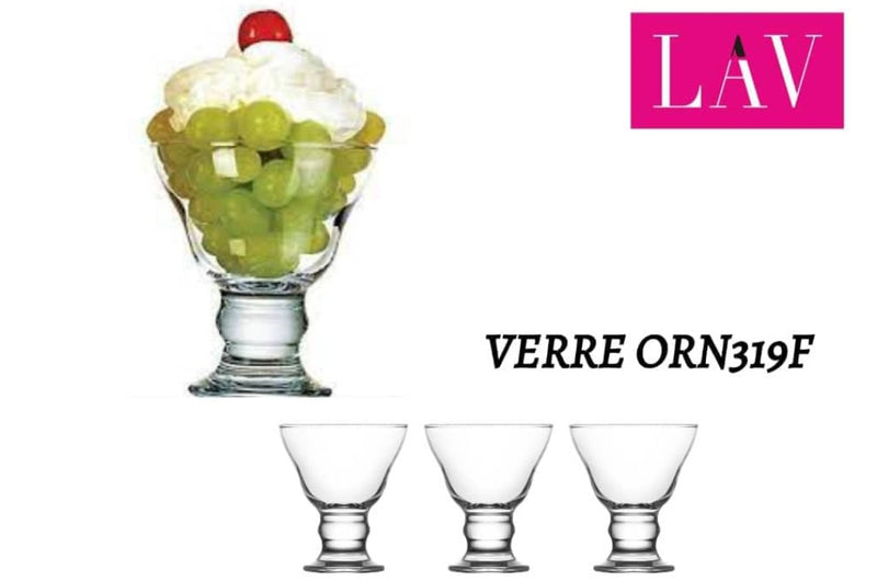 Coupe tasse en verre 6 pieces