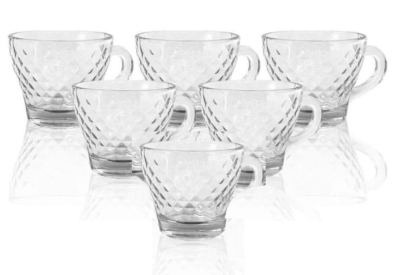 tasse en verre 6 pieces café.