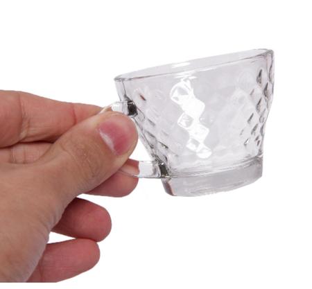 tasse en verre 6 pieces café.