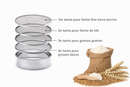 Tamis de cuisine 5 pièces avec différentes mailles