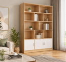 Bibliothèque moderne en bois – 180×100×24 cm | Étagère de rangement design avec portes,livraison gratuite à dakar.