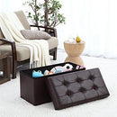 Pouf de rangement de 2 places