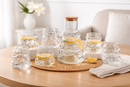 Ensemble carafe en verre 7 pièces – 1 L avec 6 verres assortis - Boummarket