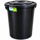 Poubelle en plastique 90 L avec couvercle