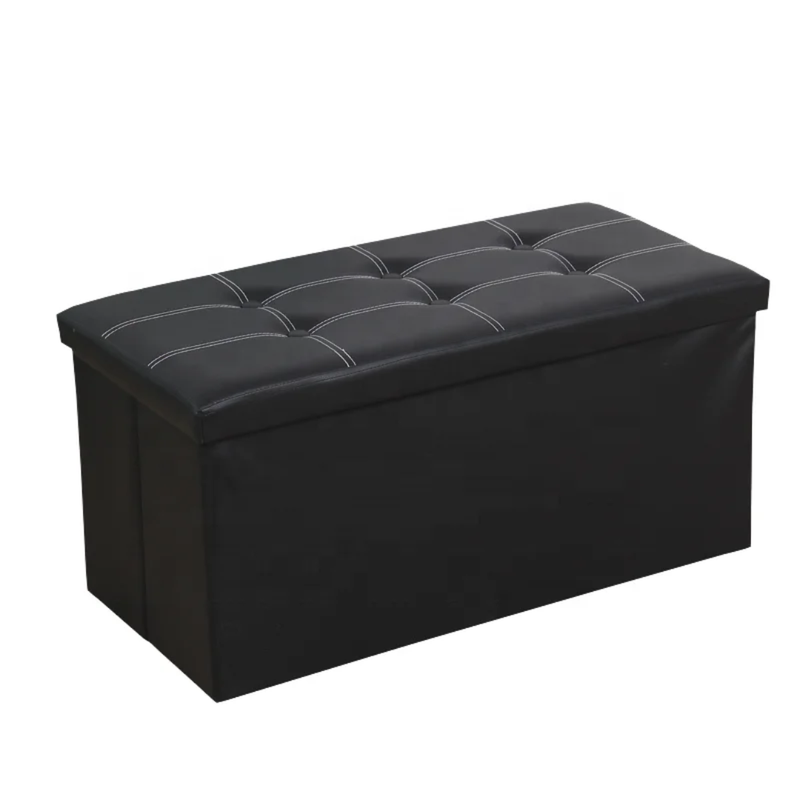 Pouf de rangement de 2 places
