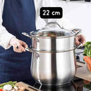 Couscousier en inox couverte en  verre - Boummarket