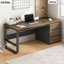 Table bureau moderne en bois et métal – 140×50×74,5 cm avec tiroir. - Boummarket