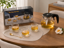Ensemble théière 5 pièces en verre élégant