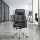 Chaise de bureau ergonomique en cuir noir