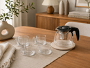 Ensemble théière 5 pièces en verre élégant