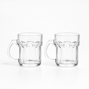 Tasses en verre avec poignée
